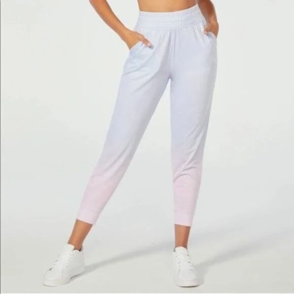 Wildfox Pants - WildFox Sweat Pink Blue Dip Dye Ombre Sky Cropped Jogger Sweatpants Small